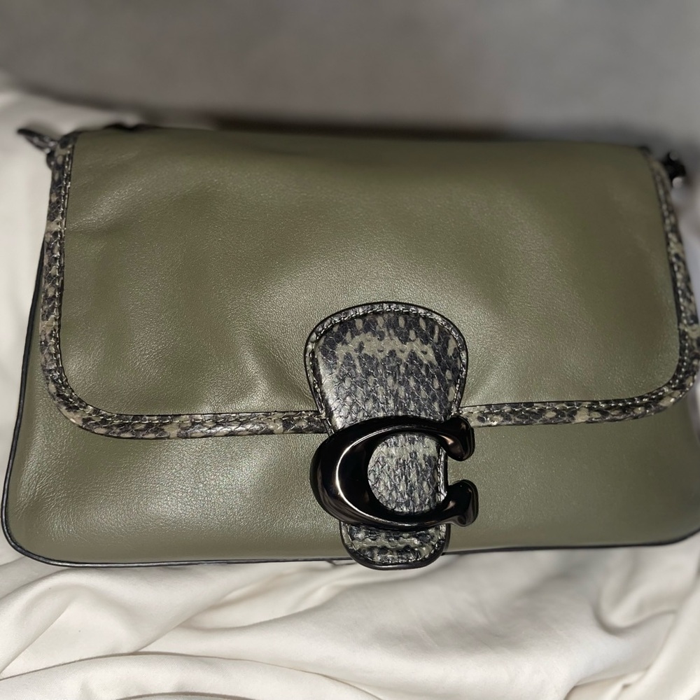 SOLD OUT RARE Coach Tabby Soft Leather With Snakeskin Detail Shoulder Bag - Picture 8 of 12